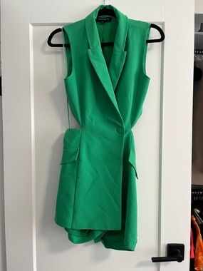 Dynamite Emerald Green Sleeveless Blazer Dress